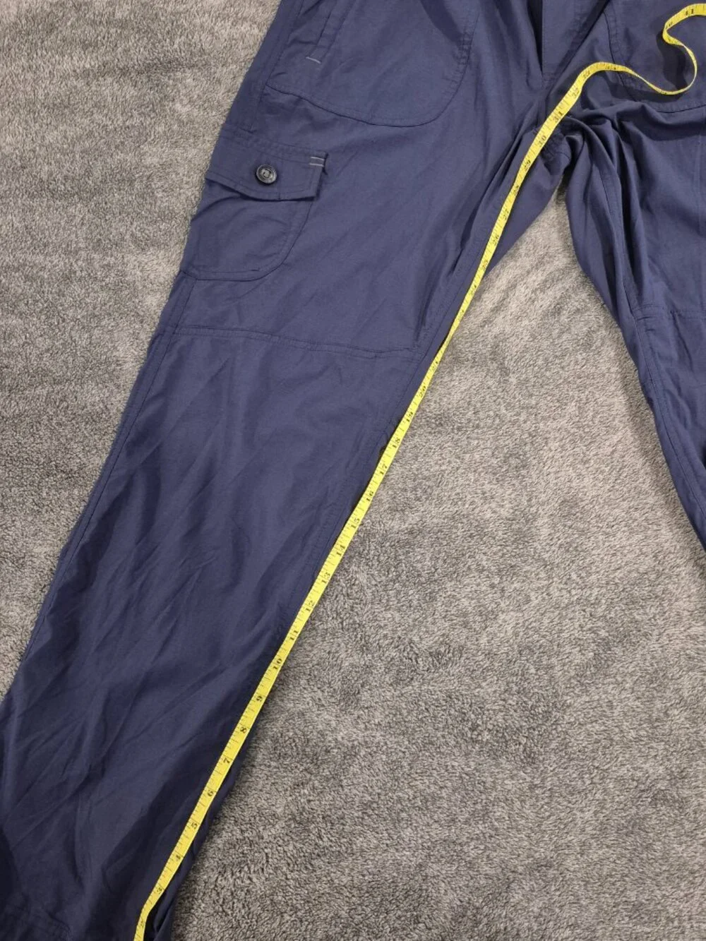 L.L.Bean Navy Cargo Utility Pants – Drawstring Lightweight Travel Pants (Size M)
